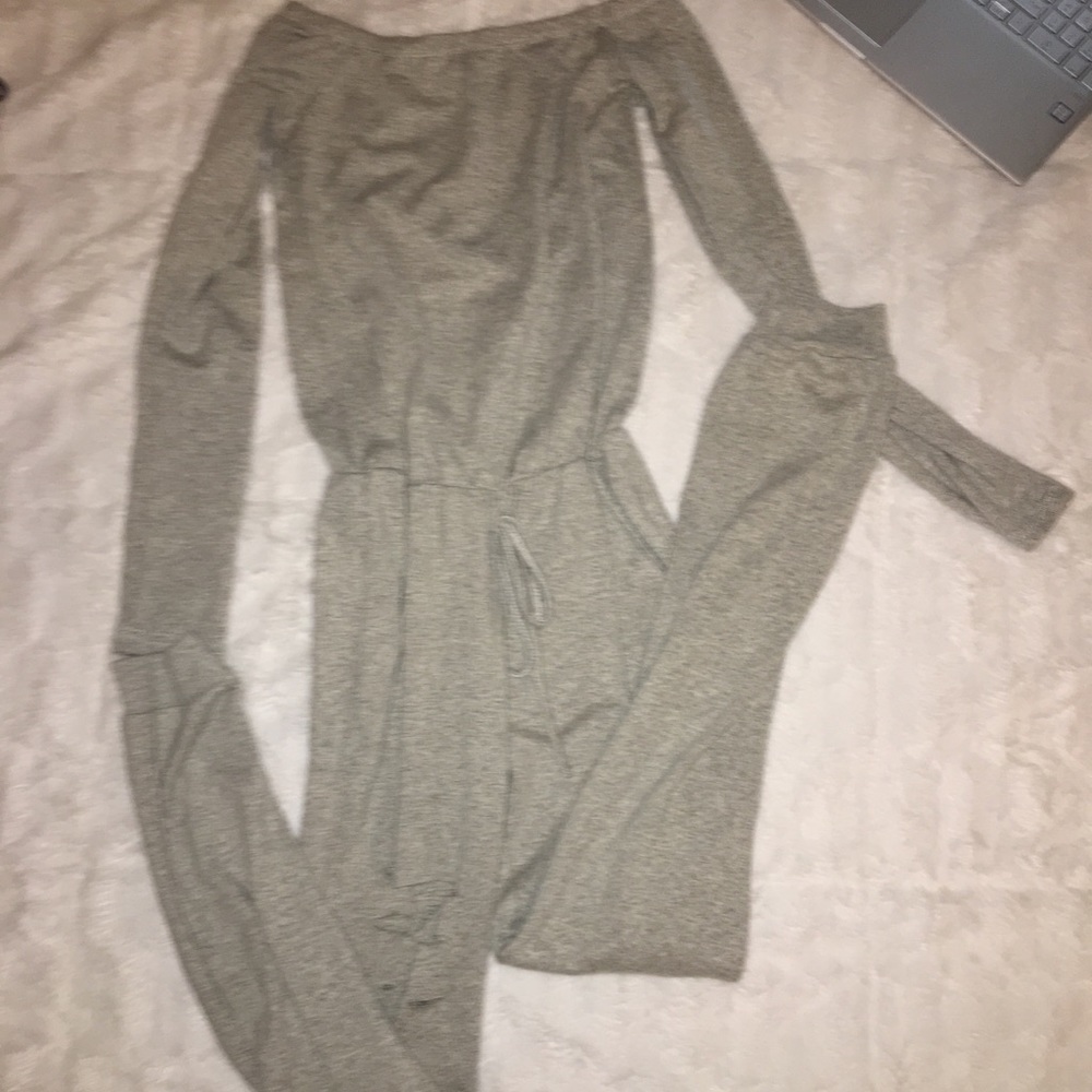 off shoulder long sleeve romper